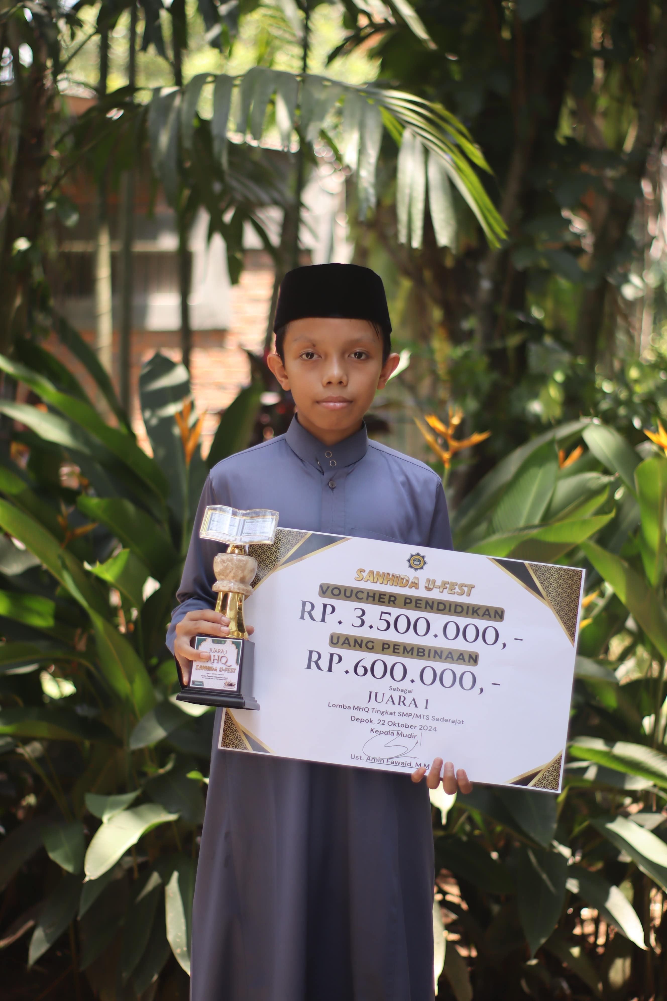 Juara 1 Lomba Musabaqoh Hifdzil Qur'an Sanhida U-Fest 2024